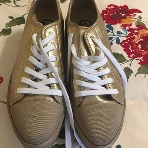 Guess Gold Platform Snickers